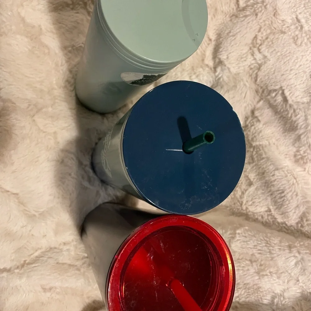 Set of Starbucks coffee cups